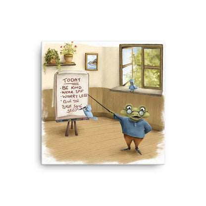 Advice from Professor Frog - Canvas